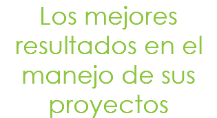 Los mejores resultados en el manejo de sus proyectos